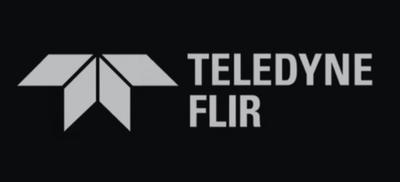 Teledyne Flir Logo Black background white lettering